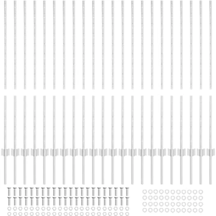 vidaXL Zaunpfosten 44 Stk U-Kanal, verzinkter Stahl, 160 cm, Silber, 2er Set – Bild 4