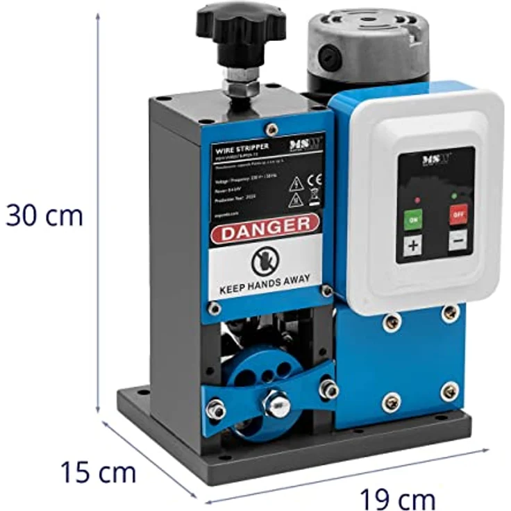 MSW Kabelschälmaschine 400 W, elektrische Kabelabisoliermaschine mit 1 Einschub, Schnittgeschwindigkeit 0-20 m/min, für Kabel bis 40 mm – Bild 5