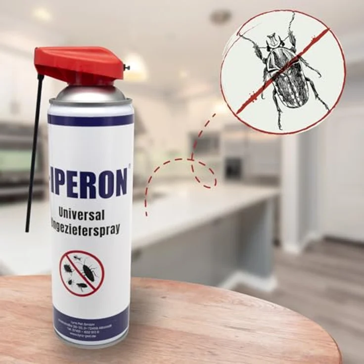 IPERON® Universal Ungezieferspray, 12 x 500 ml, effektive Schädlingsbekämpfung gegen Insekten, inklusive multifunktionalem Sprühkopf – Bild 2