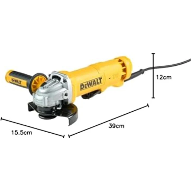 DeWalt DWE4233-QS Schleifer Ø 125 mm, 1400 W, Kabelpaddelschalter, Leerlaufdrehzahl 11500 U - min, M14, Vibrationsschutz und Seitengriff mit mehreren Positionen Winkelschleifer – Bild 5