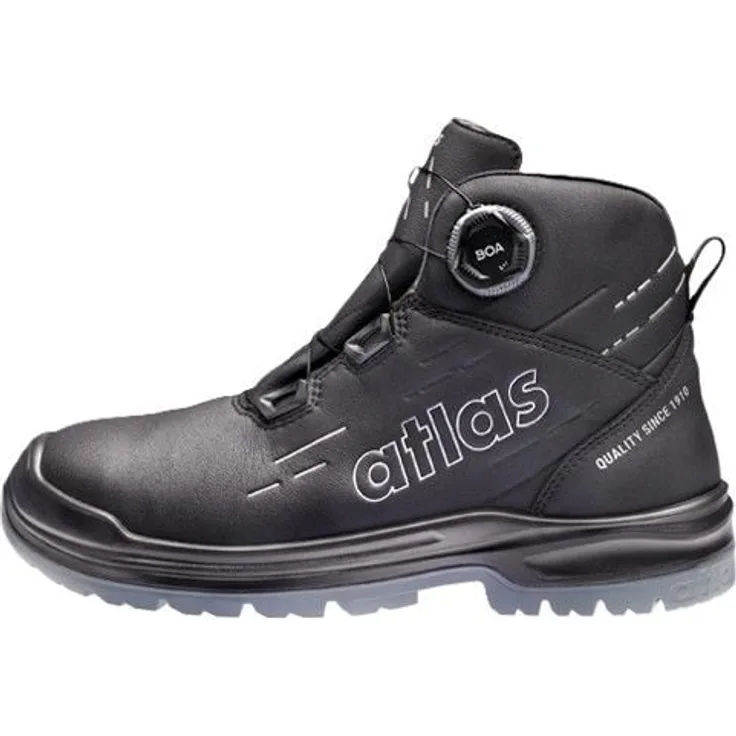 ATLAS MAX 550 PRO BOA, Knöchelhoher Sicherheitsschuh S3 SRC mit BOA® Fit System, schwarz