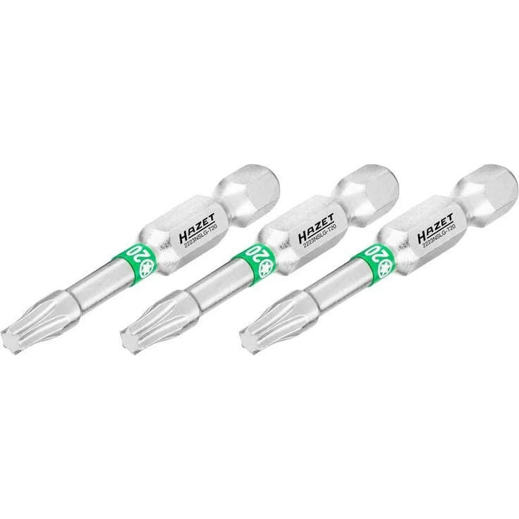 Hazet Bit 2223NSLG-T20/3, 1/4 Zoll Sechskant massiv mit Innen TORX® Profil, 50 mm Länge, 3-teilig, schwarz