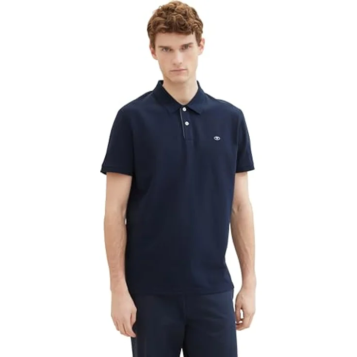 TOM TAILOR Poloshirt mit Knopfleiste und Logo, dehnbarer Single Jerseystoff, hoher Tragekomfort – Bild 2