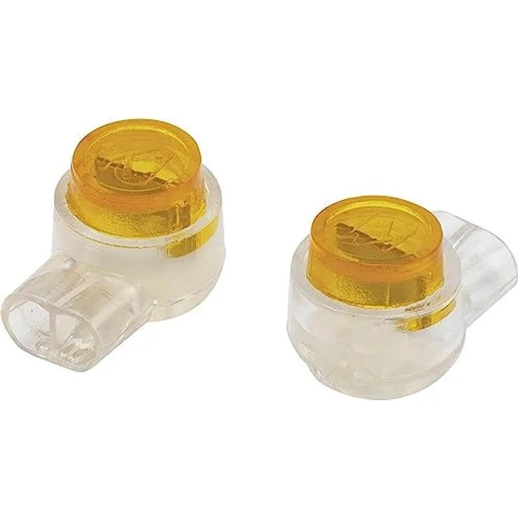 TRU Components Einzeladerverbinder flexibel, 0.13-0.38 mm², starr, 2-polig, 100 Stück, gelb