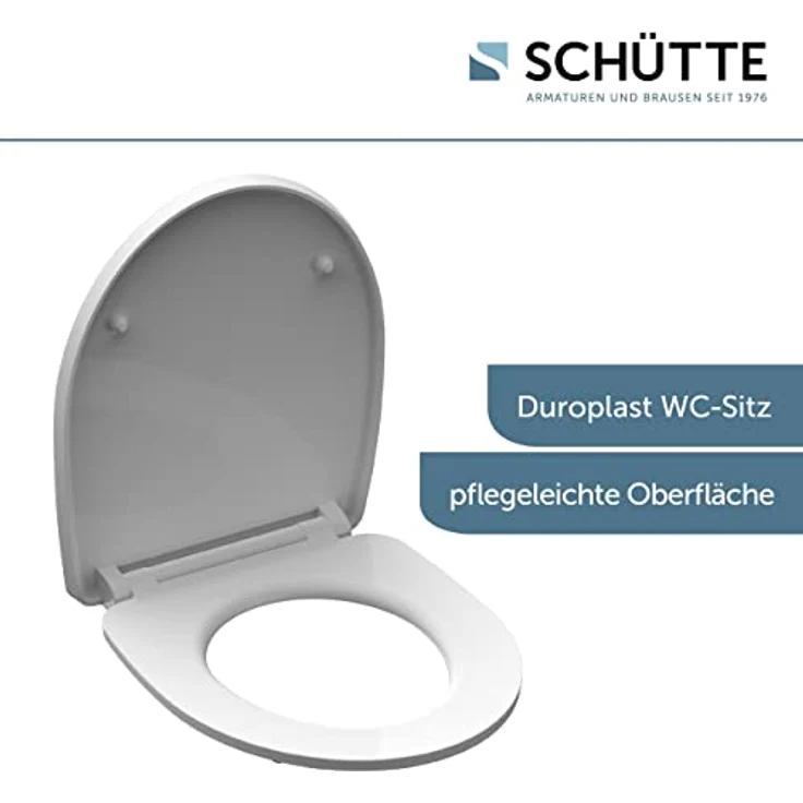 Schütte WC-Sitz White Wave Duroplast, Absenkautomatik & Schnellverschluss, bruchsicher und hygienisch, einseitig bedruckt – Bild 8