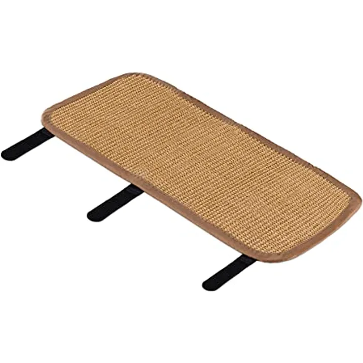 Navaris Natürliches Sisal Kratzbrett für Katzen - Tisch Kratzschutz mit Klettverschluss - Krallenpflege Kratzmatte - schützt Möbelbeine Tischbeine