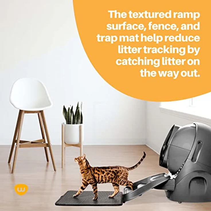 Litter-Robot Ramp by Whisker (grau) – Katzenrampe für Katzentoilette, passgenau für Streuroboter, reduziert Nachverfolgung, geeignet für kleine und ältere Katzen, entworfen und montiert in den USA – Bild 4