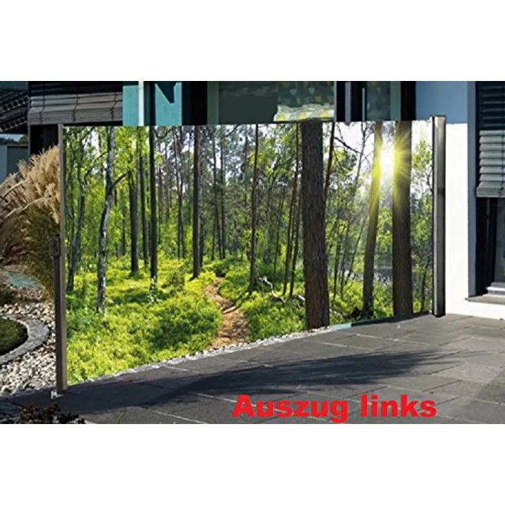 Westerholt Seitenmarkise mit Fotodruck Wald - Auszug Links - Bildmotiv rechts – Bild 2
