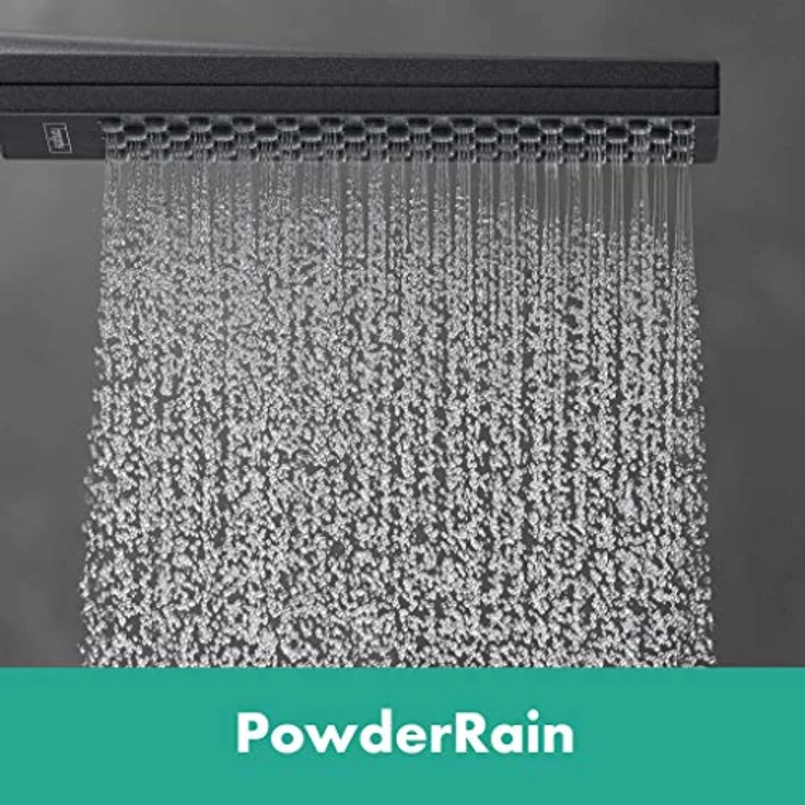 hansgrohe Duschkopf Rainfinity (Stabhandbrause 100mm PowderRain) Mattschwarz – Bild 2