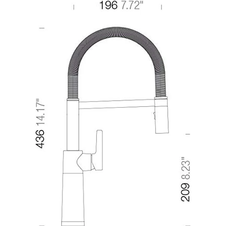 Schock Küchenarmatur SC-550, Festauslauf mit Strahl-Brause, Rückflussverhinderer, schwenkbar 150°, reinigungsfreundlich – Bild 5