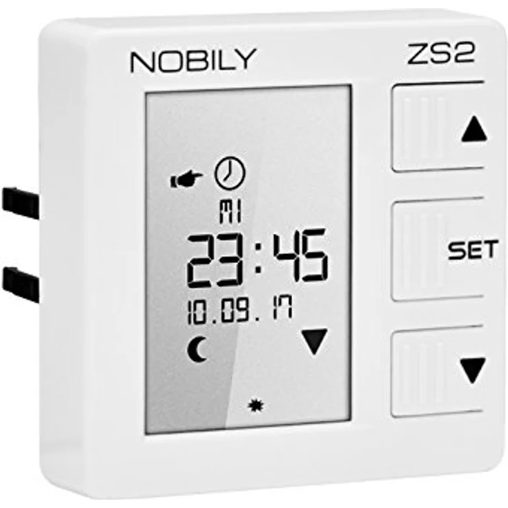 Nobily Zeitschaltuhr Rolladenzeitschaltuhr ZS2, mechanisch, Sonnensensor anschließbar, ultraweiß – Bild 3