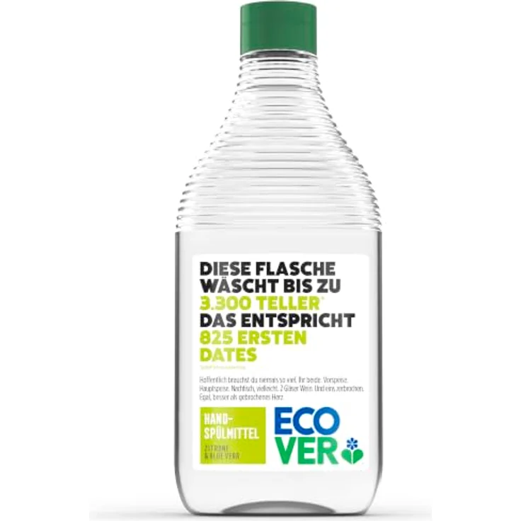 Ecover Hand-Spülmittel Zitrone & Aloe Vera, biologisch abbaubares Geschirrspülmittel, 450ml – Bild 2
