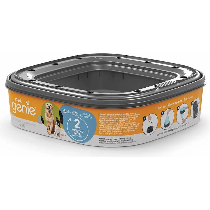 Pet Genie Hundetoilette Nachfüllkassetten für Hundekot-Entsorgungssystem, Ultimative Geruchskontrolle, bis zu 2 Monate, flexible Gestaltung – Bild 1