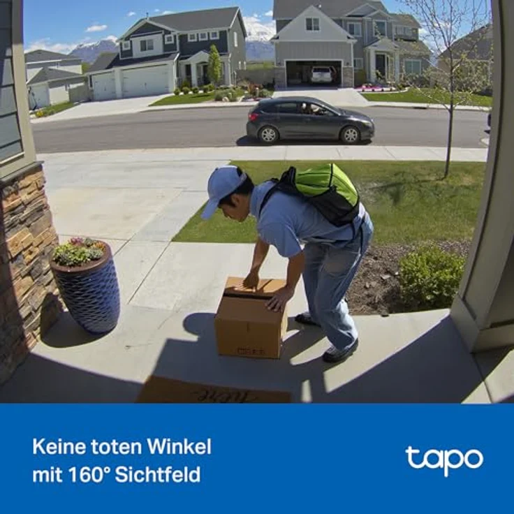 Tapo D205 Akku-Videotürklingel, WLAN Türklingel mit 2K Kamera, 160° Weitwinkel, Zwei-Wege-Audio, integrierter Akku, microSD Speicherung bis 512 GB, kompatibel mit Solarpanel – Bild 5