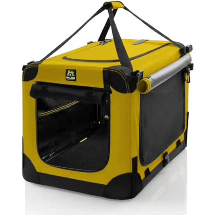 Maelson Soft Kennel Safran Gelb, 72 cm - Faltbare Hunde-Transportbox mit waschbarer Einlegematte – Bild 3