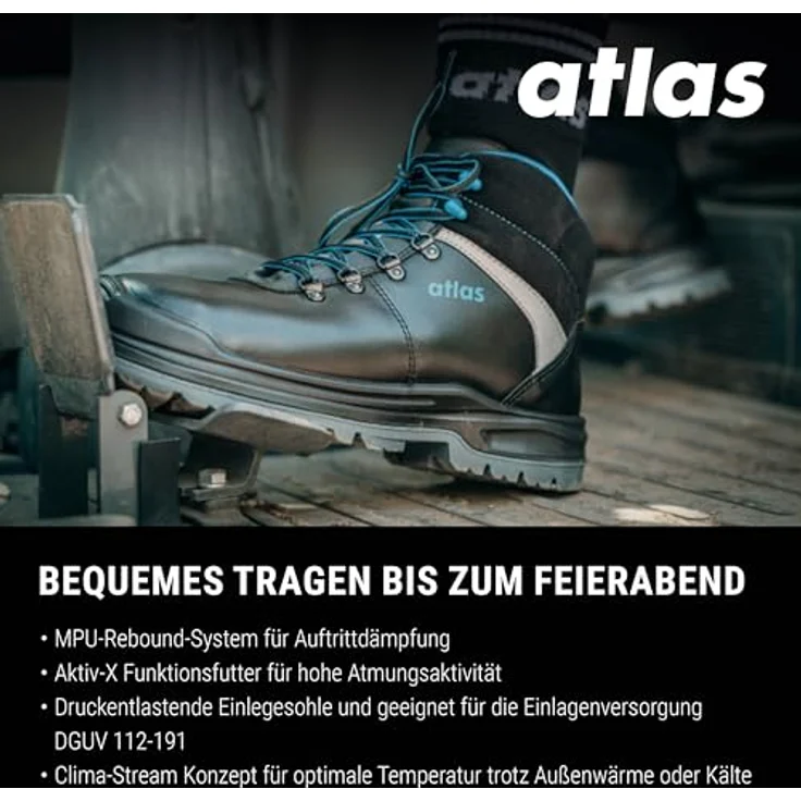 Atlas SL 535 XP 2.0 ESD, knöchelhoher Sicherheitsschuh S3 mit Wasserdichtigkeit, Stahlkappe, Gr. 45 – Bild 4
