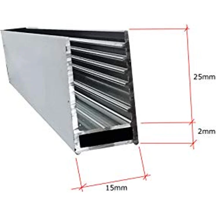 Glaszentrum Hagen - P.1001.1 Aluminium Wandprofil - Eckprofil - Türprofil für Duschwände/Duschkabine – Bild 2