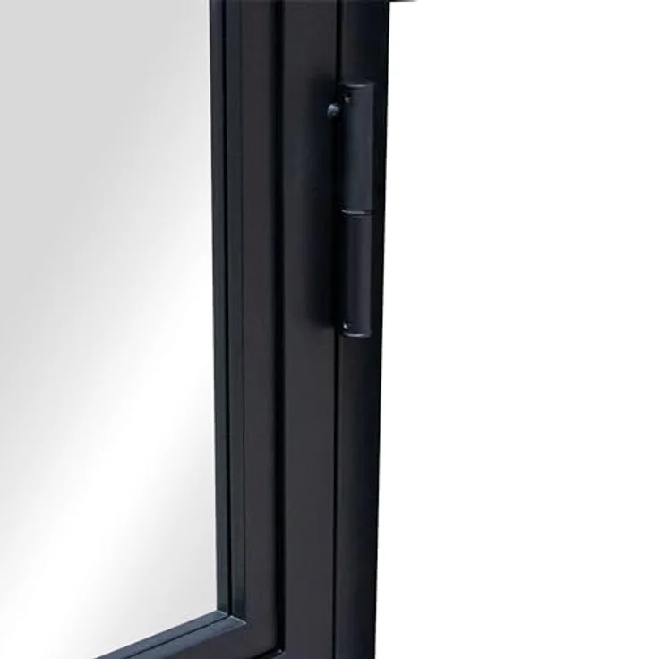 inova Glastür satiniert Komplettset 830x2115mm DIN links, Türschloss Drehtür mit schwarz pulverbeschichtetem Beschlag und Zarge, kratz- und stoßbeständig – Bild 5