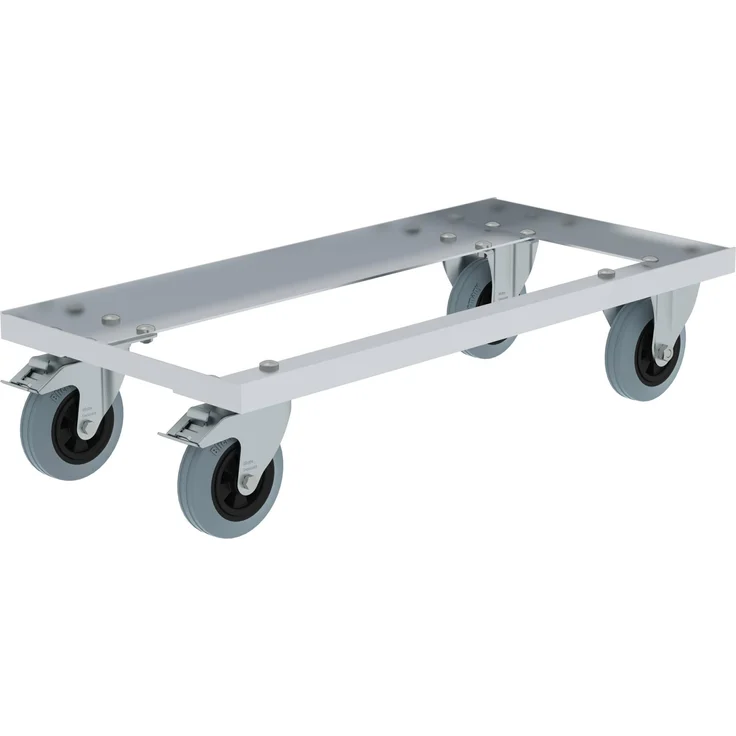 Munk Transportwagen Untersetzwagen, 800x400mm für Transportkiste 11138, tragbar bis 150 kg, mit feststellbaren Rollen