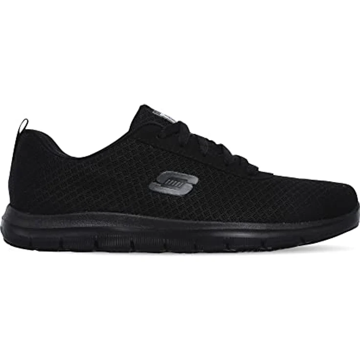 Skechers Ghenter-Bronaugh Schnürschuh Berufsschuh für Gastronomie mit Memory Foam Innensohle, Schwarz – Bild 4
