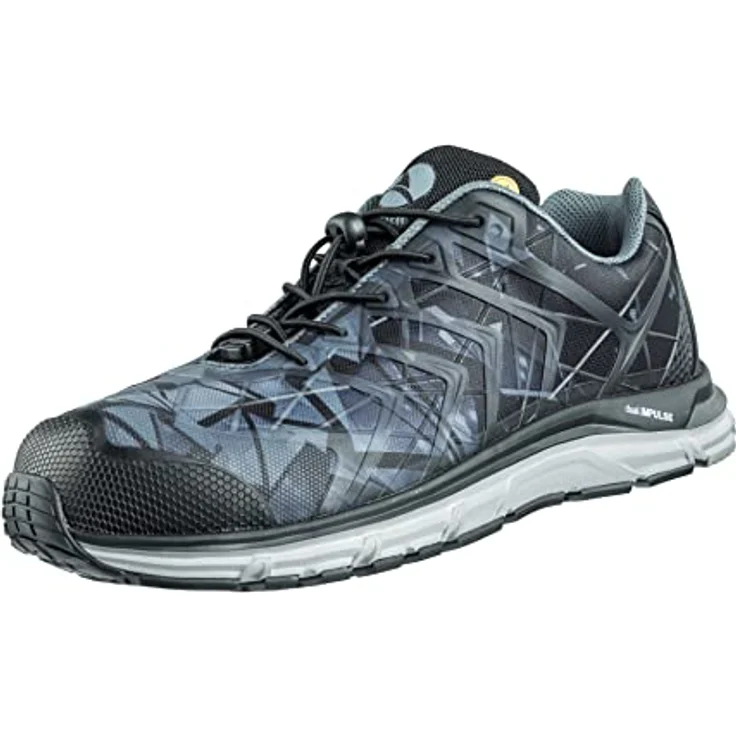 Albatros ENERGY IMPULSE Grey Low, Sicherheitsschuhe S1P ESD HRO SRC Größe 41, grau/schwarz, mit Fiberglaskappe und metallfreiem Durchtrittschutz, DUAL.IMPULSE-Sohle, Speedlace-Schnürsystem – Bild 1