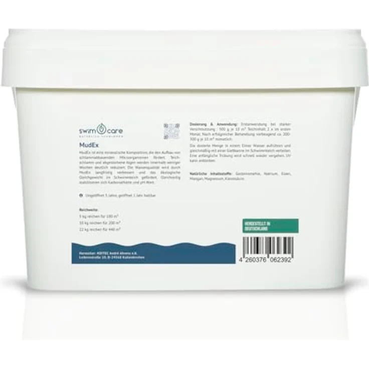 swimcare Teichpflege MudEx, Langfristige Schlammreduktion, 10 kg Eimer, 100% natürlich & unschädlich – Bild 2