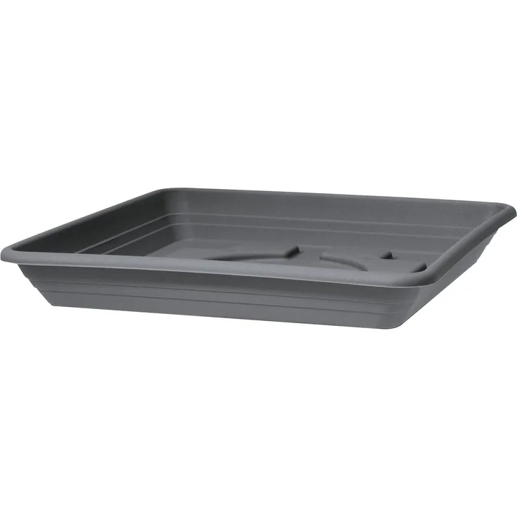 Scheurich Untersetzer Lara 19,9 cm x 19,9 cm, langlebiger Kunststoff, Metallic Grey