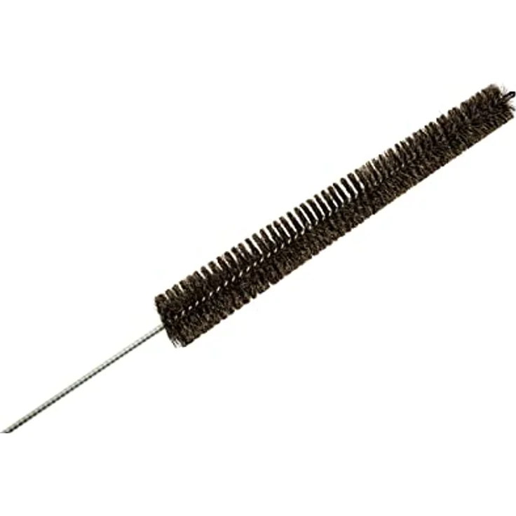 Neustanlo Professional Heizkörperbürste 2.0 aus extra weichen Ziegenhaar Schwarze Borsten, Kunststoff ummantelter Edelstahldraht 120 cm lang – Bild 2