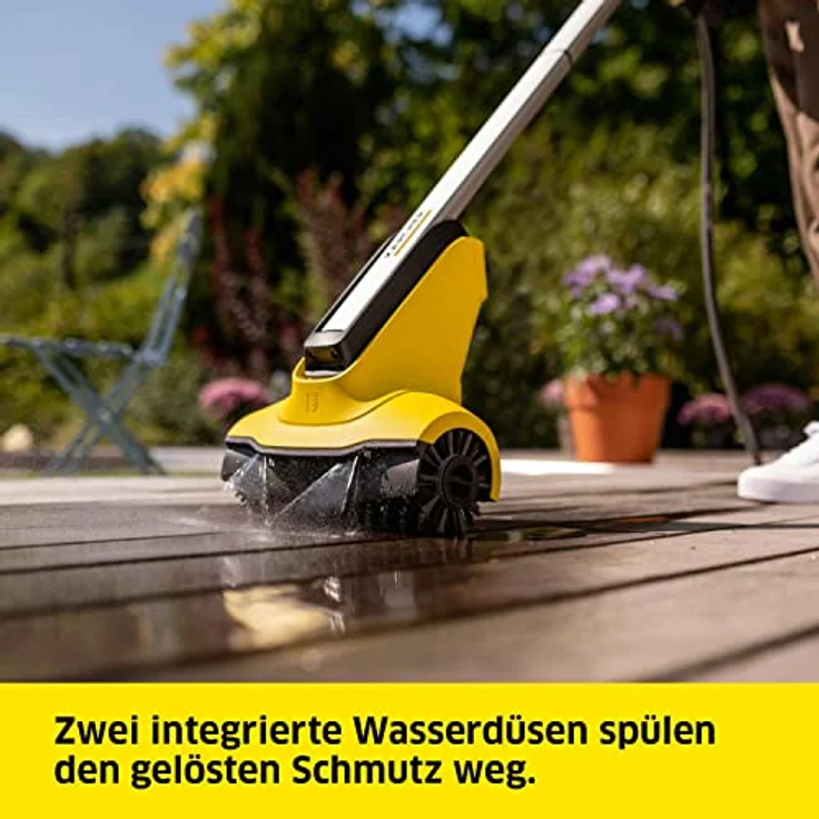 Kärcher 18 V Akku-Terrassenreiniger PCL 3-18, Druck: max. 10 bar, Wasserdurchfluss bei 4 bar: max. 180 l/h, Leistung je Akkuladung: max. 20-40 m2, verwendbar mit dem Kärcher 18-V-Akku, ohne Akku – Bild 4