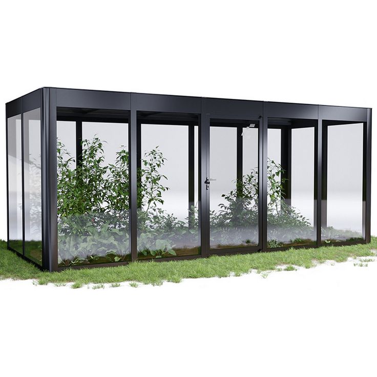 SunElements Gewächshaus 'SunGarden Infinity 5.2' 548 x 233 cm mit 6 mm Acrylglas anthrazit-metallic