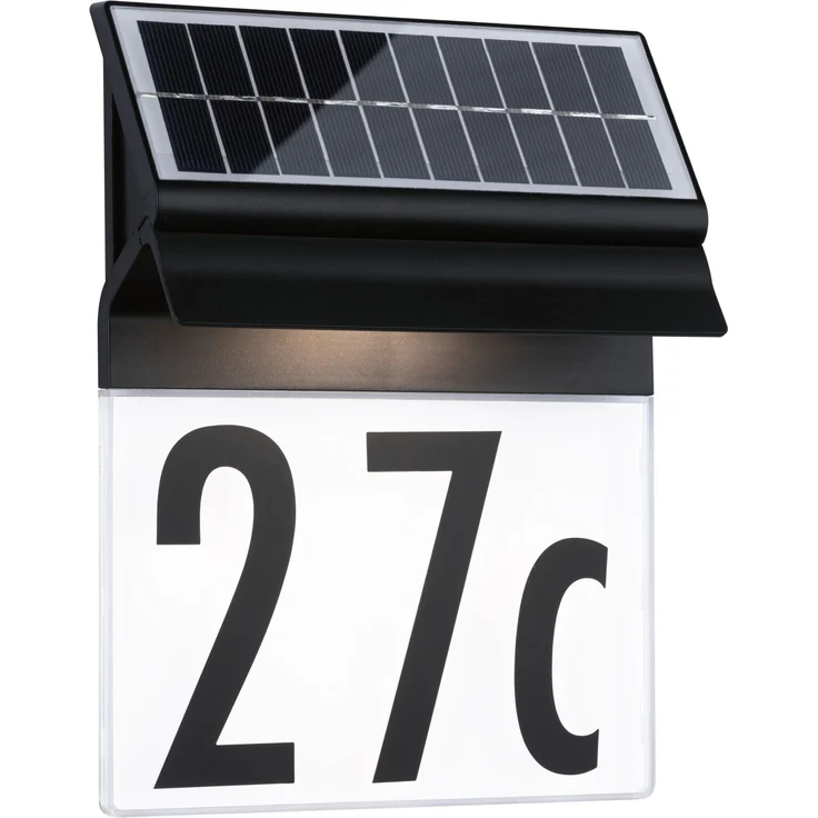 Paulmann Solar LED Hausnummernleuchte IP44 3000K 14lm Schwarz – Bild 1