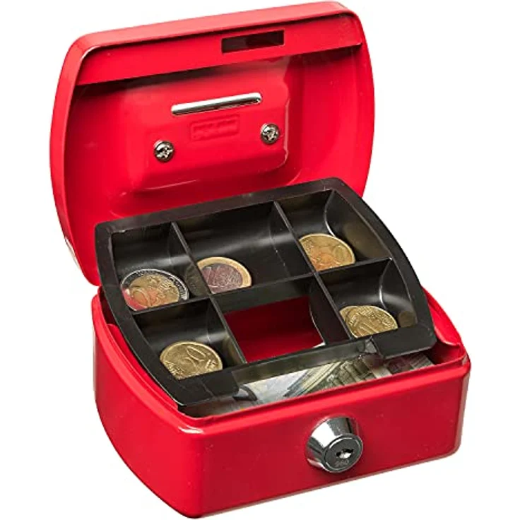 Idena 50032 Geldkassette Mini, 125 x 95 x 60 mm, Rot – Bild 7