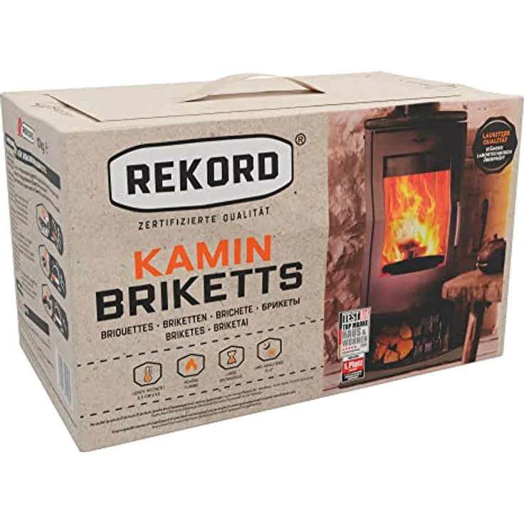 Kaminbriketts Braunkohlebrikett Braunkohle 10 kg Kamin Brikett Brennholz Öfen – Bild 1