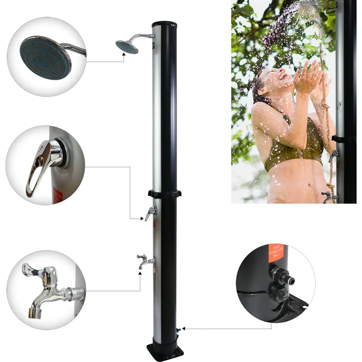 Mucola Solardusche, mit 20 Liter Speicherkapazität