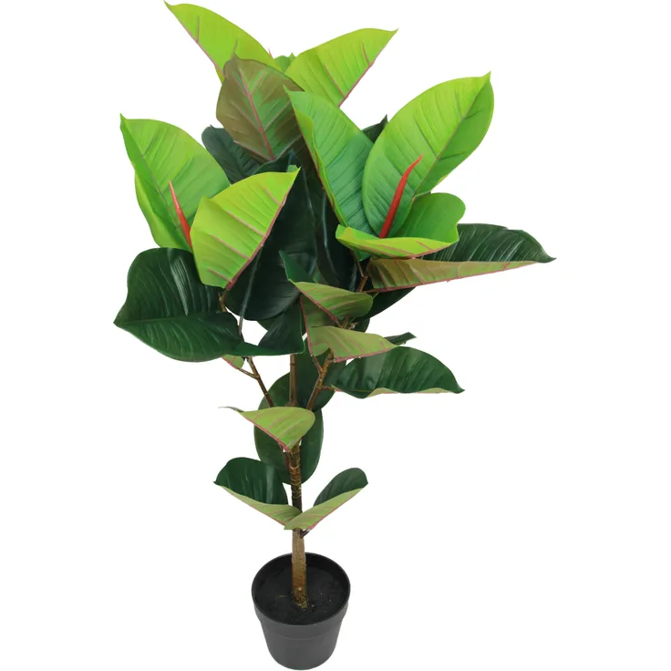 Kunstpflanze Dekopflanze Rubber Philodendron Gesamtlänge 100cm