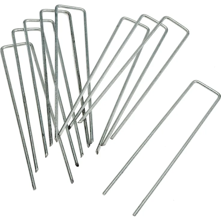 HaGa 100 Erdanker Metall verzinkt u-förmig 150mmx30mm Ø3mm für Vlies und Gitter