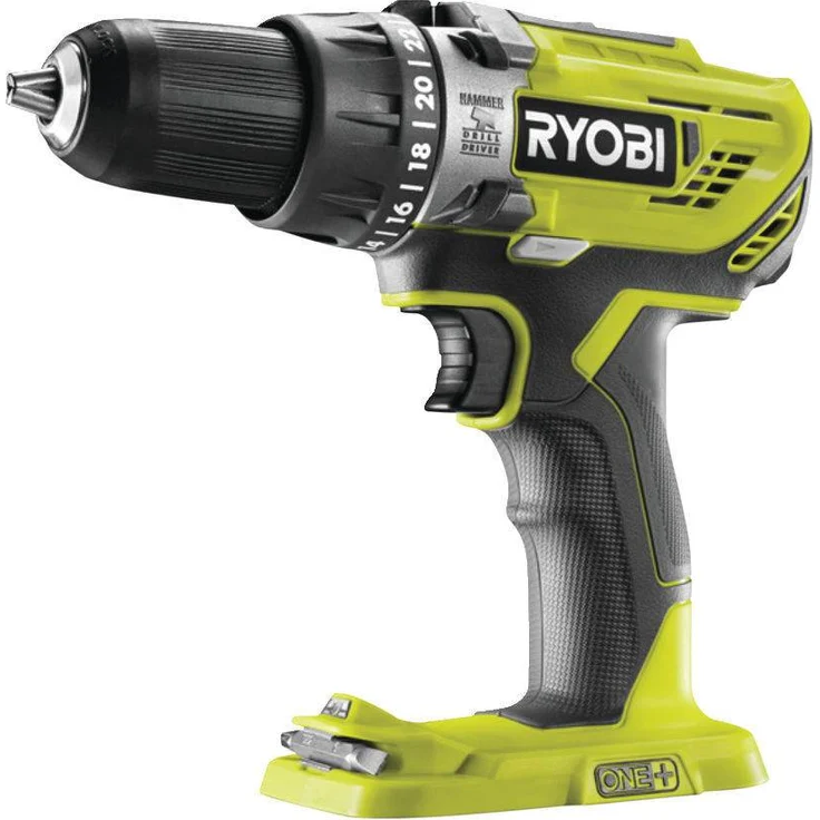 Ryobi 2er Kombi-Set 18V ONE+ Akku-Schlagbohrschrauber + Akku-Winkelschleifer R18PD3, R18AG, RC18120 inkl 2 Akkus & Ladegerät – Bild 2
