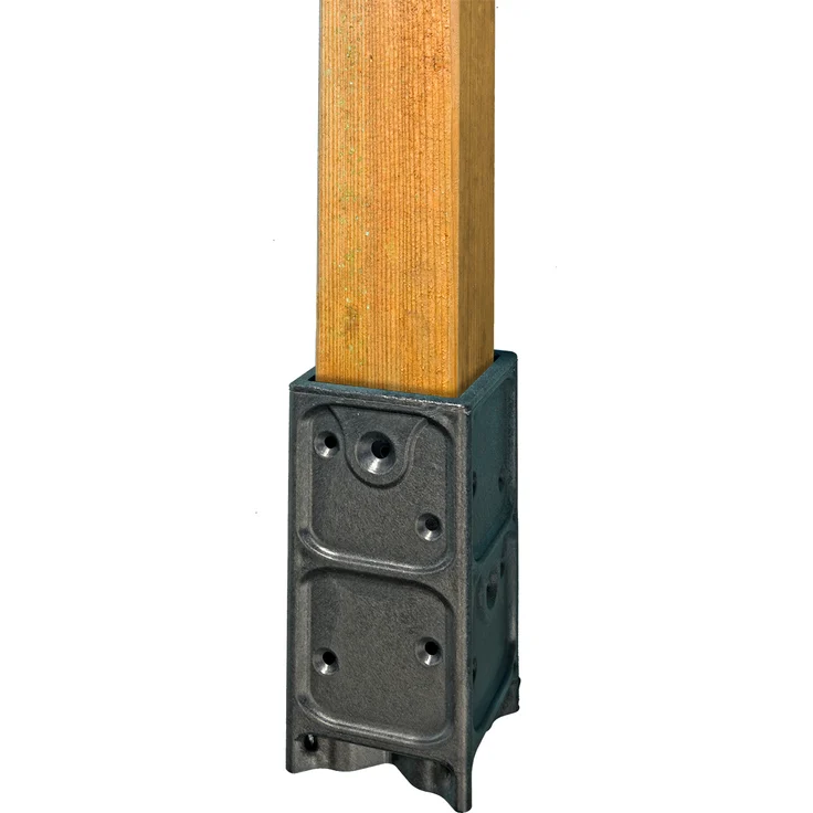 1 Stk. Aufschraubhülse für Holzpfosten 7x7cm Pfostenanker Pfostenanker – Bild 5