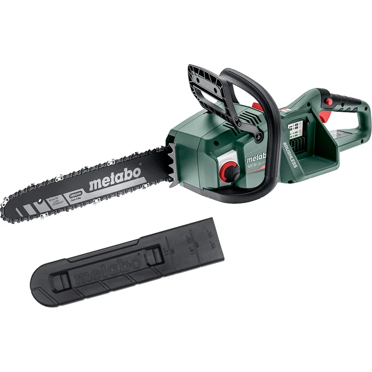 Metabo Akku Kettensäge MS 36-18 LTX BL 40 (2x 18 Volt, Li-Ion, 40 cm Schwert, wartungsfreier bürstenloser Motor, automatische Kettenschmierung) ohne Akku und Ladegerät, im Karton – Bild 2