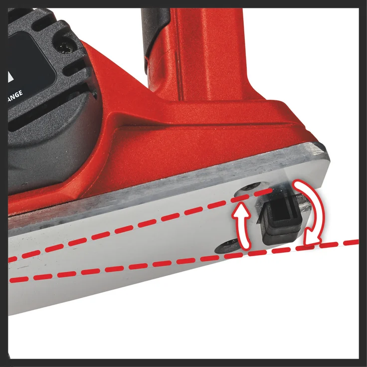 Einhell Akku-Hobel TE-PL 18-82 Li-Solo Power X-Change PXC (18 V, Li-Ionen, 82 mm Hobelbreite, bis 2 mm Spantiefe, große Messerwelle, automatischer Parkschuh, Alu-Fußplatte, ohne Akku und Ladegerät) – Bild 3