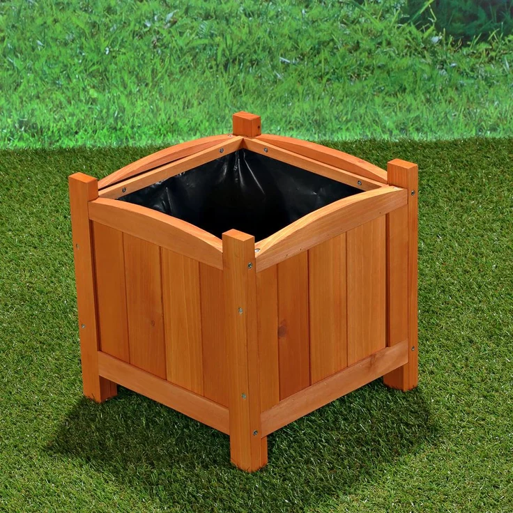 Blumentopf Blumenständer Blumenkasten eckig Blumen Dekoration Pflanztrog Holz – Bild 4