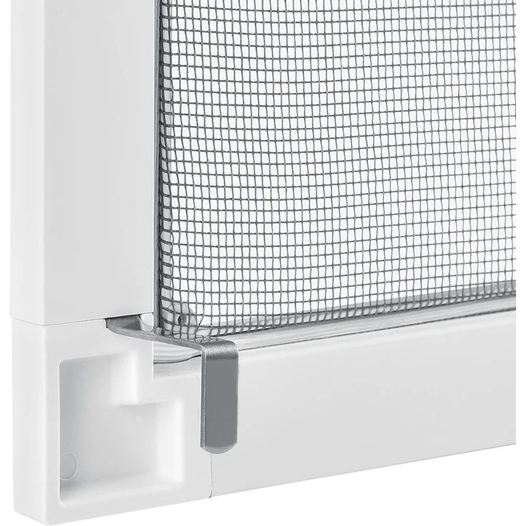 Juskys Fliegengitter mit Alu-Rahmen 120 x 140 cm – Insektenschutz für Fenster zum Einhängen – Insektenschutzgitter UV-beständig in Weiß – Bild 10