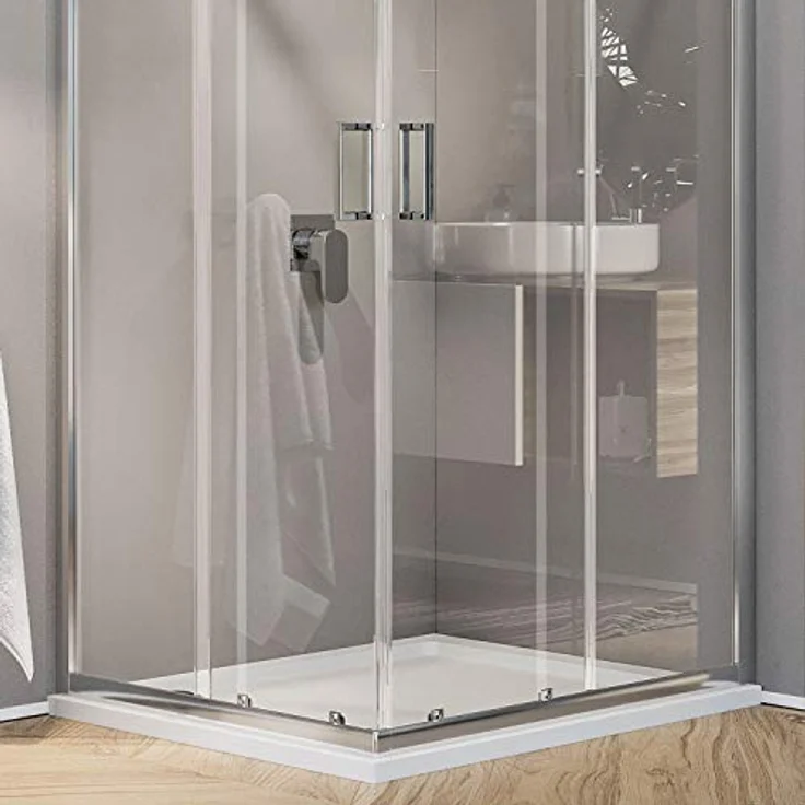 Eckeinstieg Duschkabine Quadratisch 75x75 H185 Transparent 6mm Glas Mod. Ready – Bild 5
