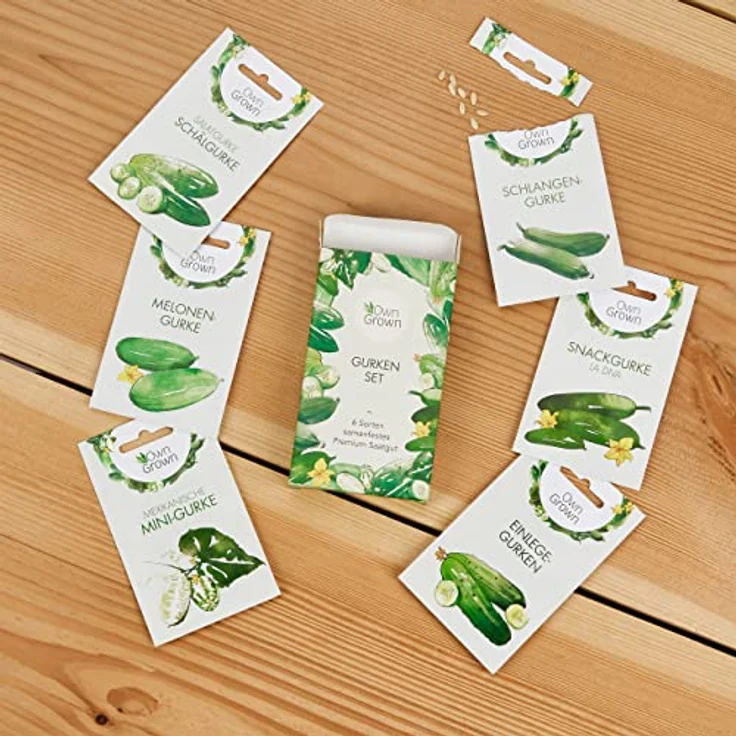 Gurken Samen Set 6 Sorten Gurken Saatgut Mit Freilandgurken Samen Einlegegurken – Bild 7