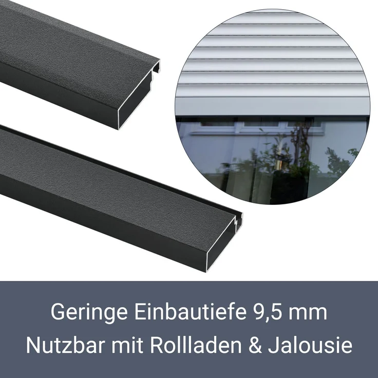 Juskys Fliegengitter mit Alu-Rahmen 110 x 130 cm – Insektenschutz für Fenster zum Einhängen – Insektenschutzgitter UV-beständig in Grau – Bild 5