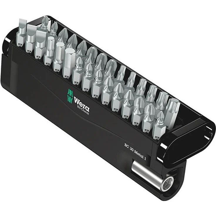 Wera Bit-Check 30 Metal 1 robuster Bitsatz inkl. Universalbithalter 30-teilig 1/4"-Außensechskantantrieb Universalhalter mit Edelstahlhülse – Bild 6