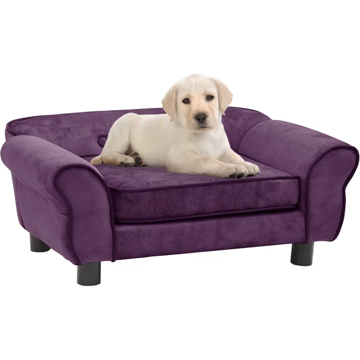 vidaXL Hundesofa Burgunderrot 72x45x30 cm Plüsch – Bild 1