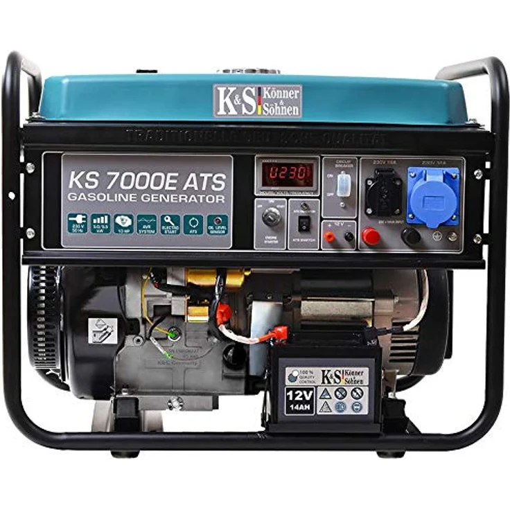 Könner & Söhnen - KS 7000E ATS Benzin Stromerzeuger 5500 Watt, 1x16A (230V), 1x32A (230V), 12V, E-Start, ATS Notstromautomatik, Automatischer – Bild 2