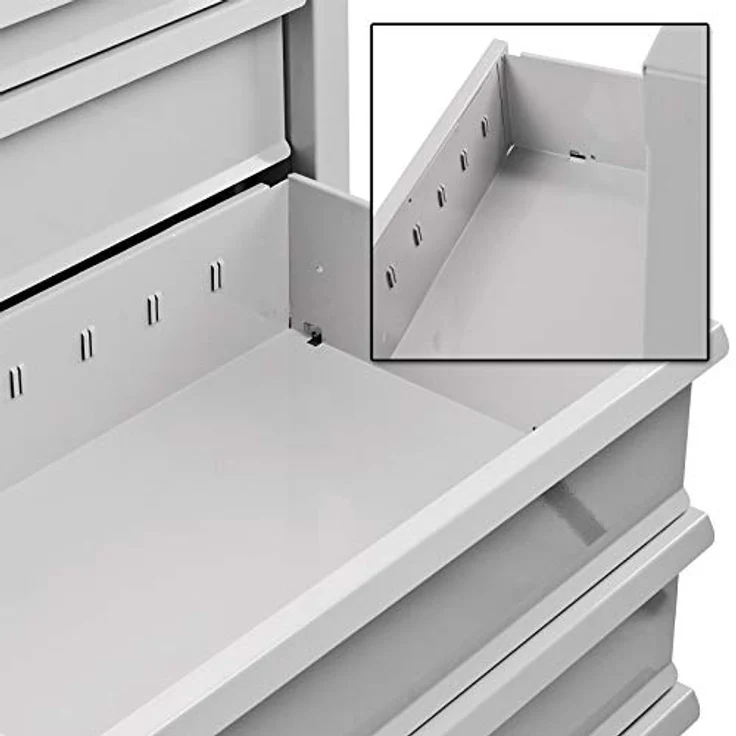 Schubladenschrank - Werkzeugschrank mammut, 6 Schubladen, RAL 7035 – Bild 5