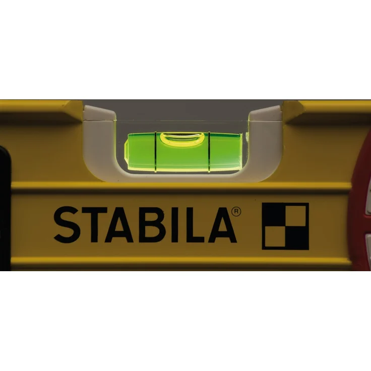 STABILA Wasserwaage Type 196-2 LED, 122 cm, extrasteifes Alu-Profil, 1 LED-Horizontal-/1 LED-Vertikal-/1 Vertikal-Libelle, 2 Handgriffe, stoßdämpfende Endkappen, Rutsch-Stopper, Made in Germany – Bild 5